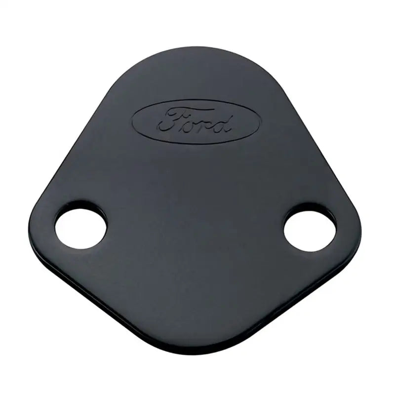 Ford Racing 302-291 Ford Racing Fuel Pump Block Off Plate - Black Crinkle Finish w/ Ford Oval
