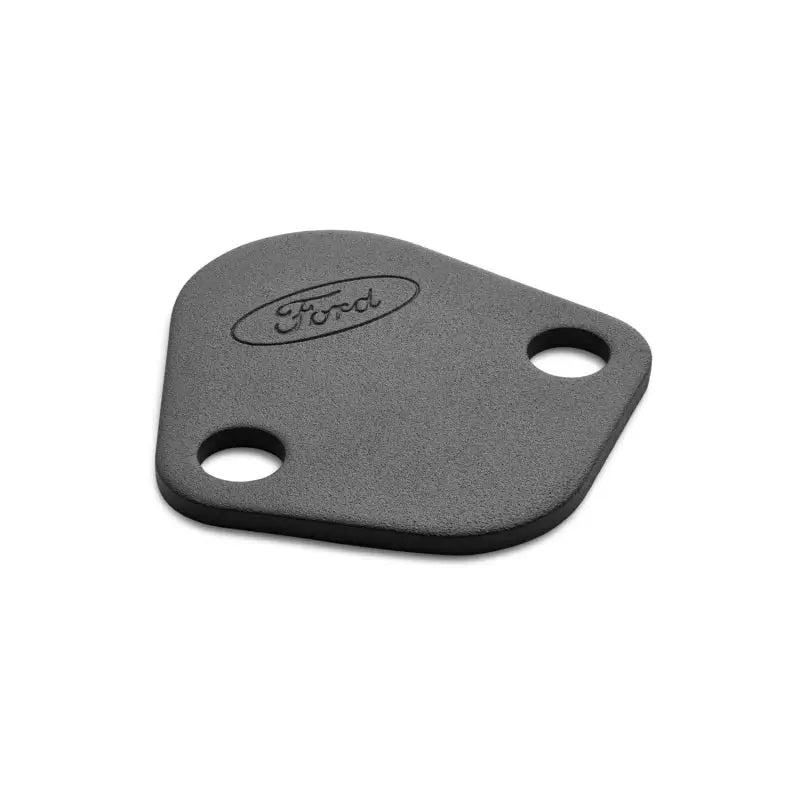 Ford Racing 302-291 Ford Racing Fuel Pump Block Off Plate - Black Crinkle Finish w/ Ford Oval
