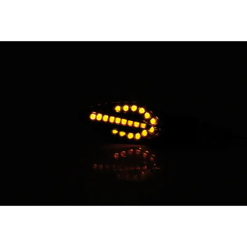 SHIN YO Fork Sequential Turn Signal Smoked Lens Pair Black for Powersports