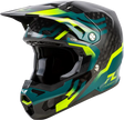 Formula S Carbon Byte Helmet Black Carbon/Teal/Lime 2x - FLY RACING