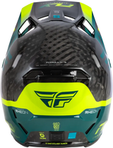 Formula S Carbon Byte Helmet Black Carbon/Teal/Lime 2x - FLY RACING