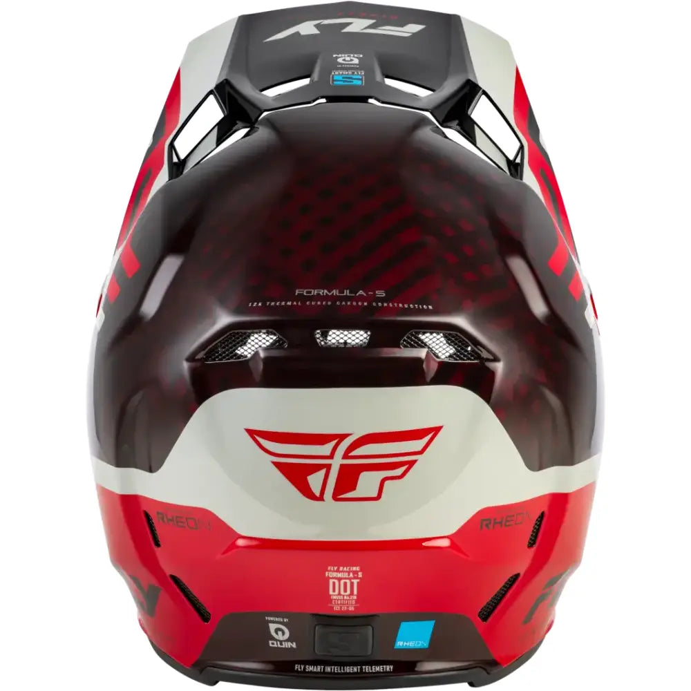 Formula S Carbon Byte Helmet Red Carbon/Red/Grey Lg - FLY RACING