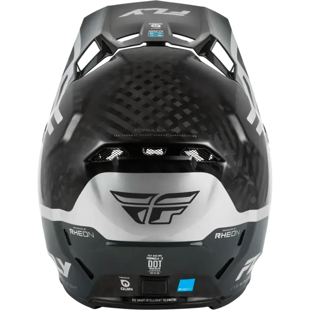 Formula S Carbon Byte Helmet Black Carbon/Grey/Silver Xs - FLY RACING