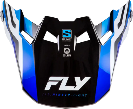 Formula S Carbon Byte Visor Blue Carbon/Blue/White Yl/Sm - FLY RACING