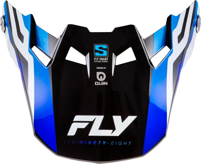 Formula S Carbon Byte Visor Blue Carbon/Blue/White Yl/Sm - FLY RACING