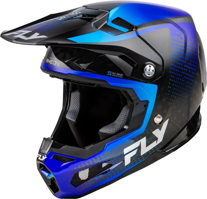 Formula S Carbon Protocol Hlmt Black Carbon/Blue 2x - FLY RACING