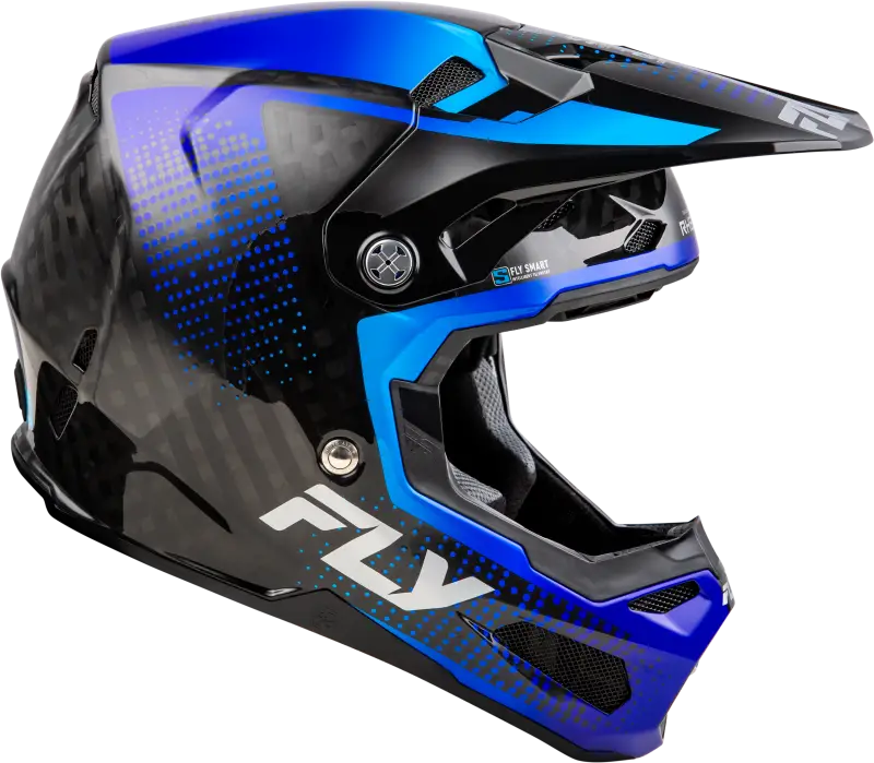 Formula S Carbon Protocol Hlmt Black Carbon/Blue 2x - FLY RACING