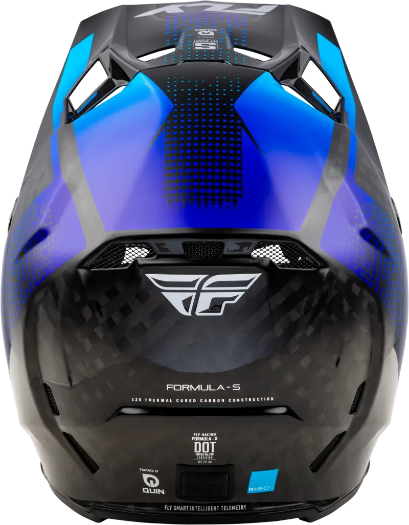 Formula S Carbon Protocol Hlmt Black Carbon/Blue 2x - FLY RACING