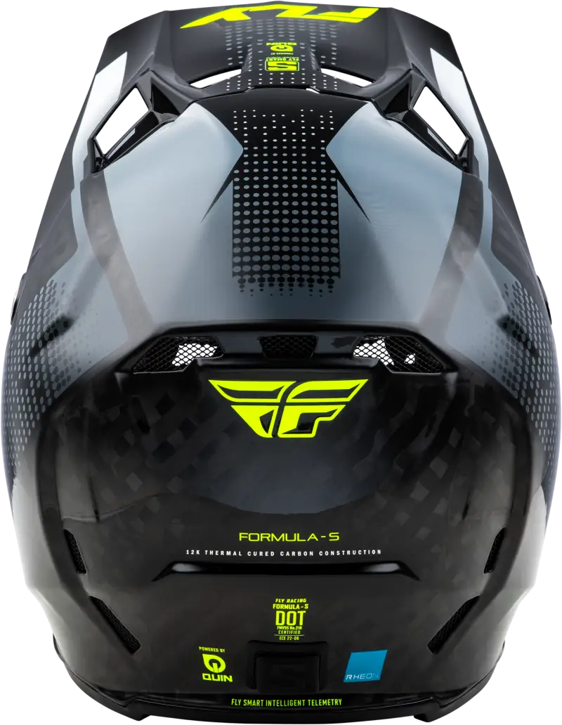 Black and gray motocross helmet with impact energy cells for crash occurs safety