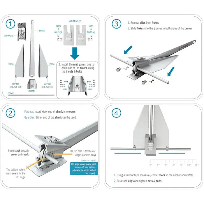 Fortress ANC Highest Rating In Tests Worldwide Anchor FX-11-AS - Anchoring System 250-FT