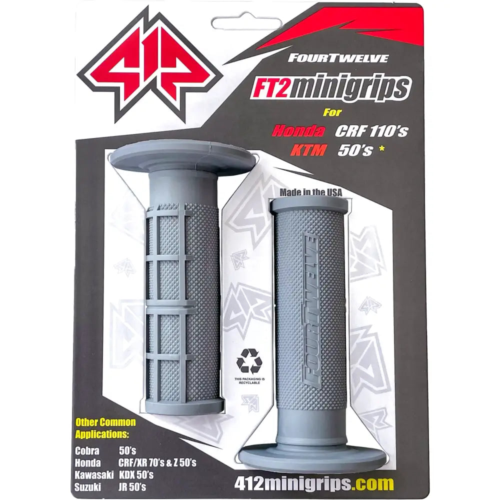 Pee Wee / Pit Bike Mini Grips 7/8" (Grey)