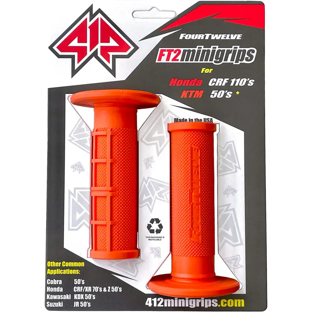Pee Wee / Pit Bike Mini Grips 7/8" (Orange)