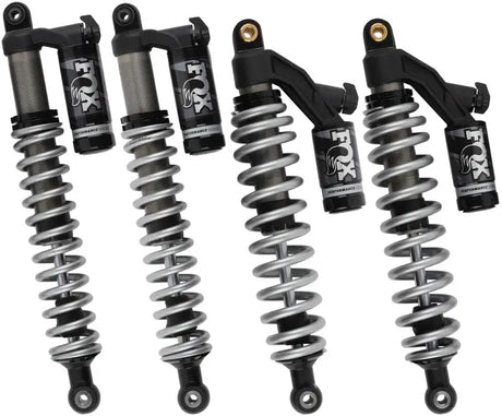Four silver coilover shocks for Honda SXS700M2 Pioneer with Podium QS3 setup