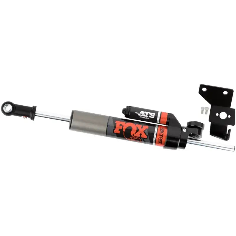 FOX 18+ Jeep JL 2.0 Factory Race Series 8.1in ATS Stabilizer 23.2in Ext Through-Shaft Axle Mount pictured with mount and bolts.