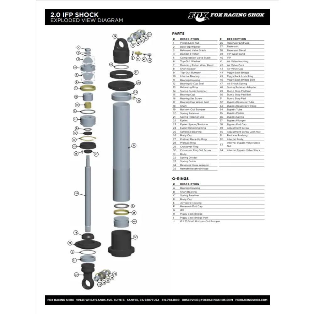 FOX 213-27-000-B Fox Replacement Shock Sleeve - 5/8in OD x 1.500in L TLG 12mm Bolt