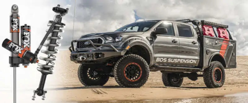 Fox88406262 JKS Kit with black and orange Fox suspension for off-road Ranger performance