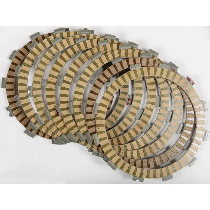 Stacked motorcycle clutch plates in FP154-8-001 Plates Kit Fiber 8 Plates