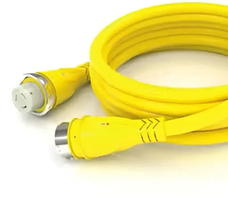 Yellow industrial power cable Furrion LLC 50ft 15A 125V marine cordset