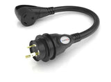 Black electrical adapter cord for FP3120R-SB Furrion RV pigtail 30A connection