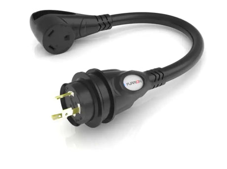 Black electrical adapter cord for FP3120R-SB Furrion RV pigtail 30A connection