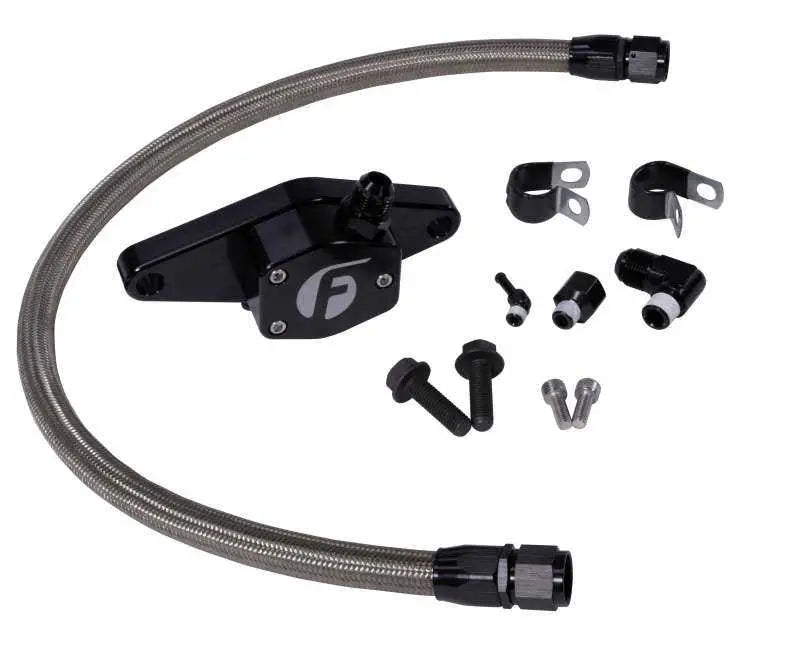 Fleece Performance FPE-CLNTBYPS-CUMMINS-12V-SS Fleece Performance 94-98 12V Coolant Bypass Kit w/ Stainless Steel Braided Line