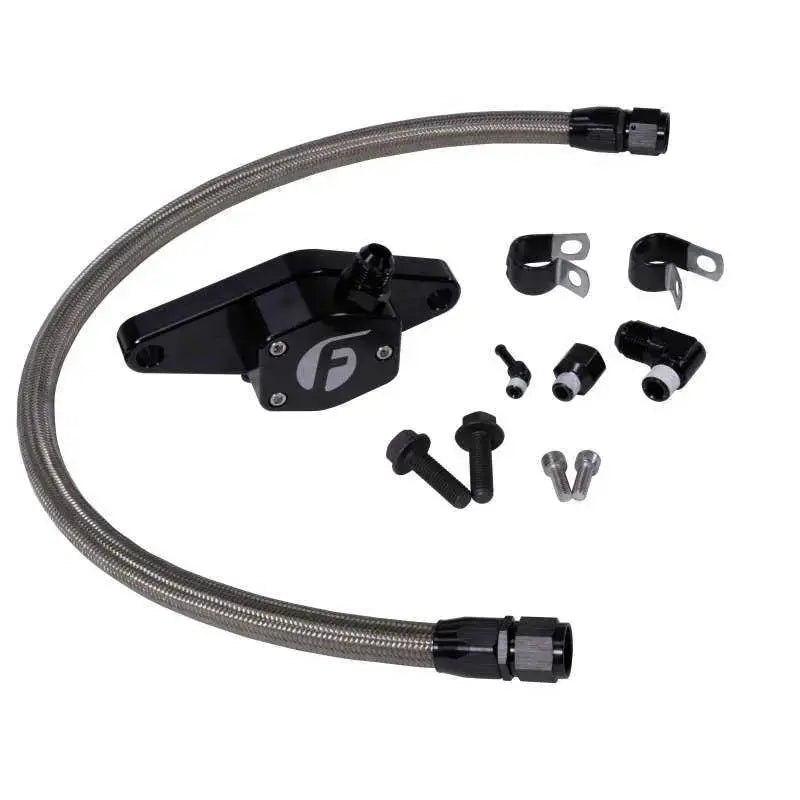 Fleece Performance FPE-CLNTBYPS-CUMMINS-12V-SS Fleece Performance 94-98 12V Coolant Bypass Kit w/ Stainless Steel Braided Line