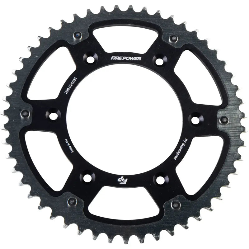 FPH-210-51-BLK Fire Power Rear Sprocket Hybrid 51T Blk/Sil