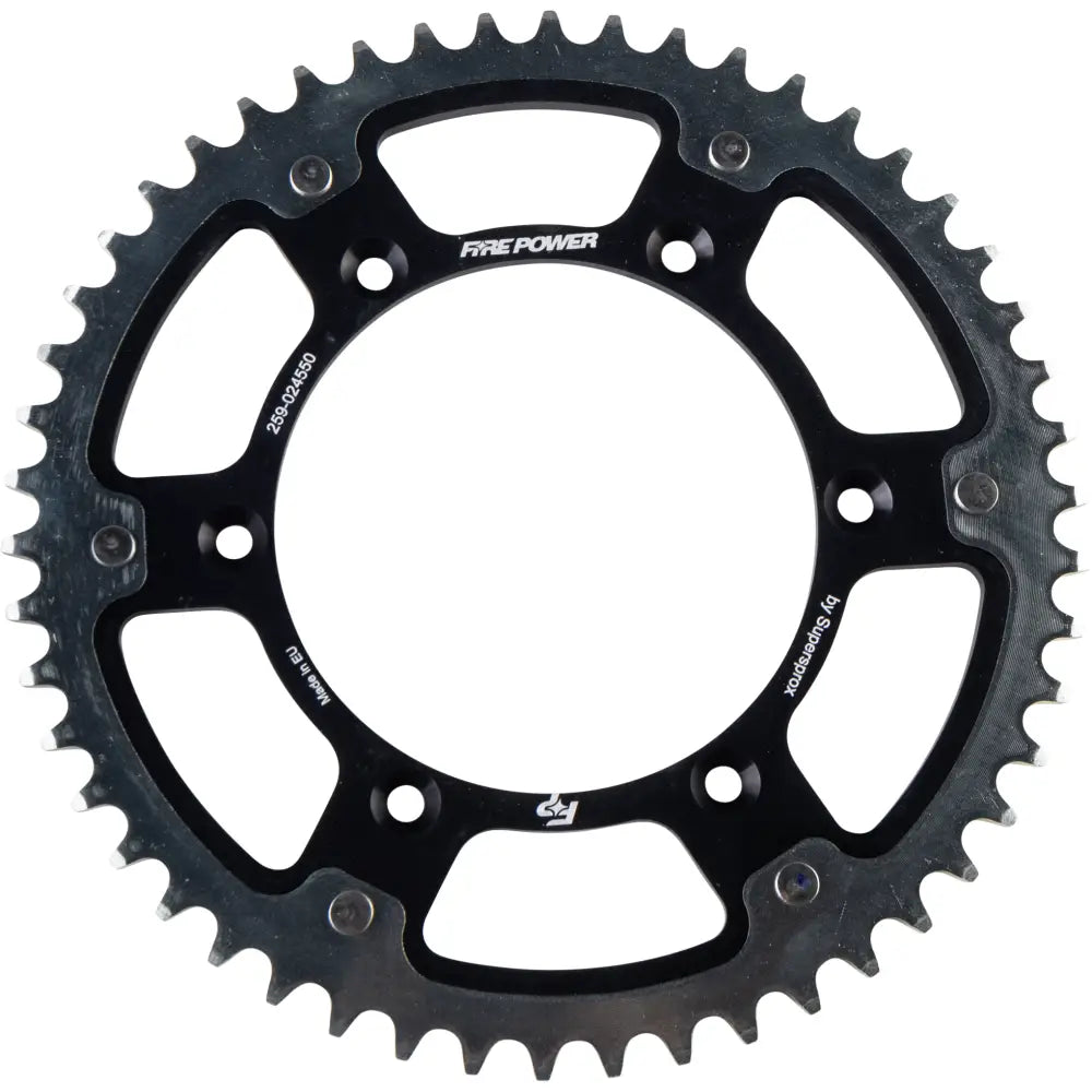 FPH-245-50-BLK Fire Power Rear Sprocket Hybrid 50T Blk/Sil