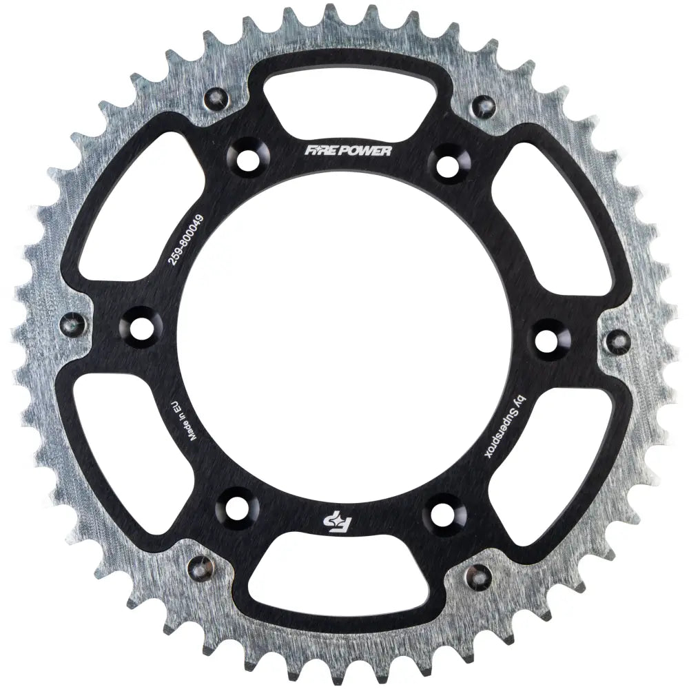 FPH-8000-49-BLK Fire Power Rear Sprocket Hybrid 49T Blk/Sil