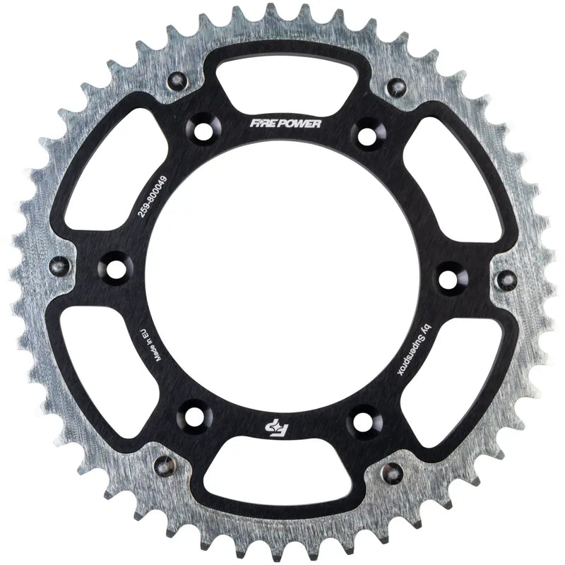 FPH-8000-49-BLK Fire Power Rear Sprocket Hybrid 49T Blk/Sil