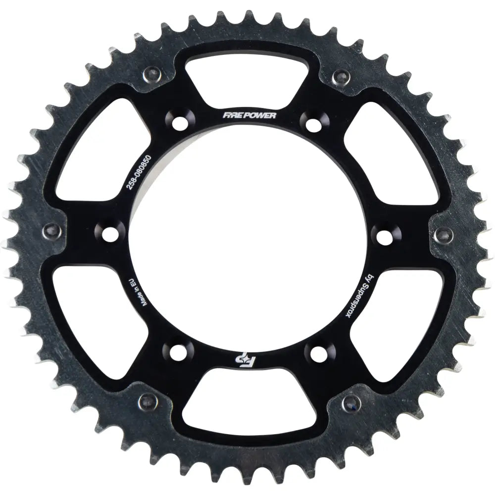 FPH-808-50-BLK Fire Power Rear Sprocket Hybrid 50T Blk/Sil