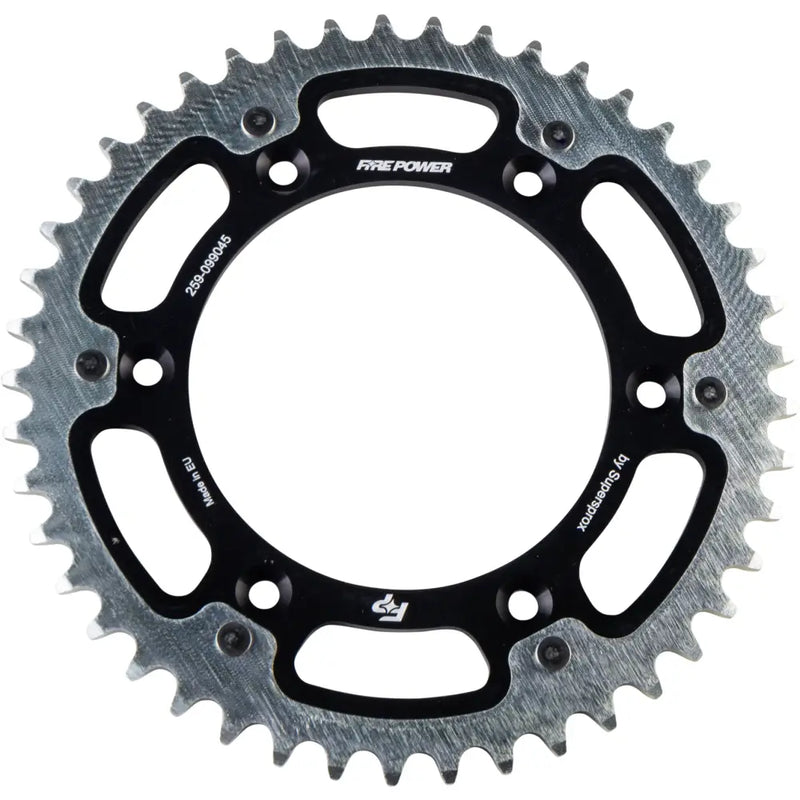 FPH-990-45-BLK Fire Power Rear Sprocket Hybrid 45T Blk/Sil