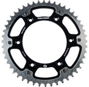 Silver and black motorcycle rear sprocket with 50 teeth, perfect power rear upgrade