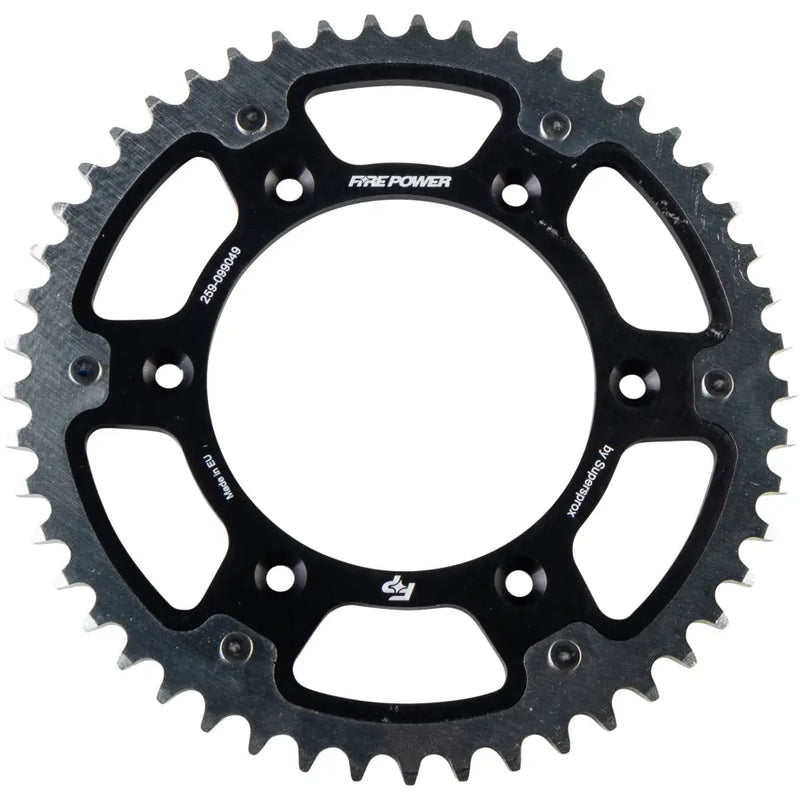 FPH-990-49-BLK Fire Power Rear Sprocket Hybrid 49T Blk/Sil