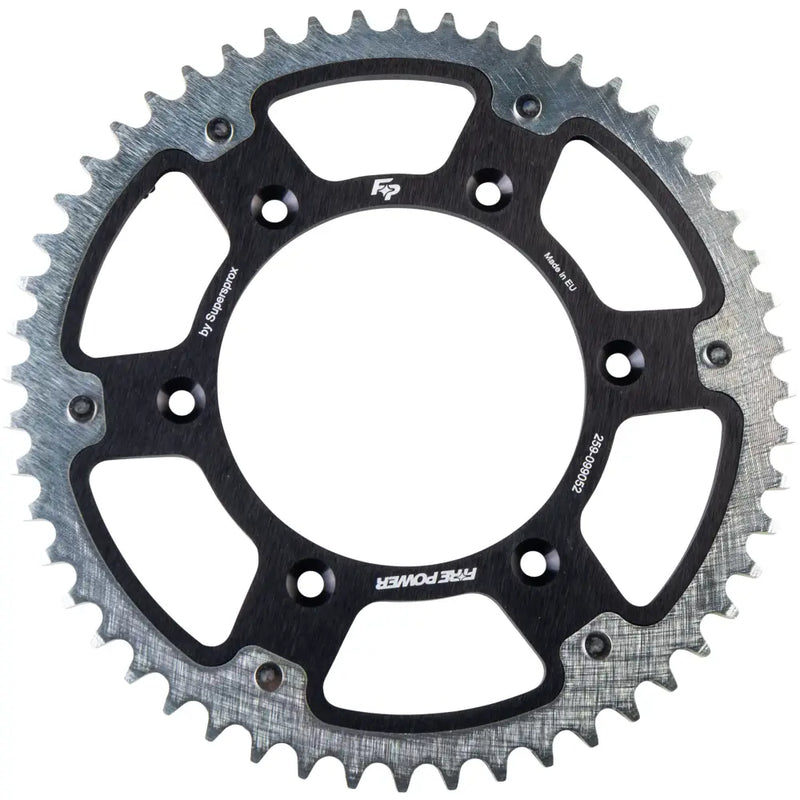 FPH-990-52-BLK Fire Power Rear Sprocket Hybrid 52T Blk/Sil