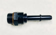 Black metal fuel line fitting for Fragola 3/4-16 O.R.B. 8in Male EFI quick disconnect