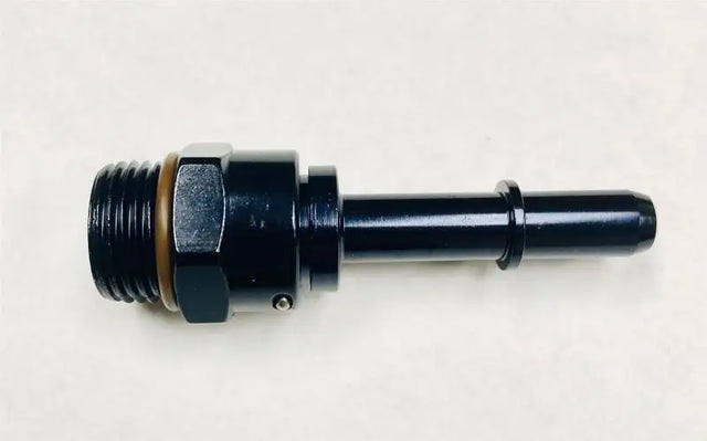 Black metal fuel line fitting for Fragola 3/4-16 O.R.B. 8in Male EFI quick disconnect