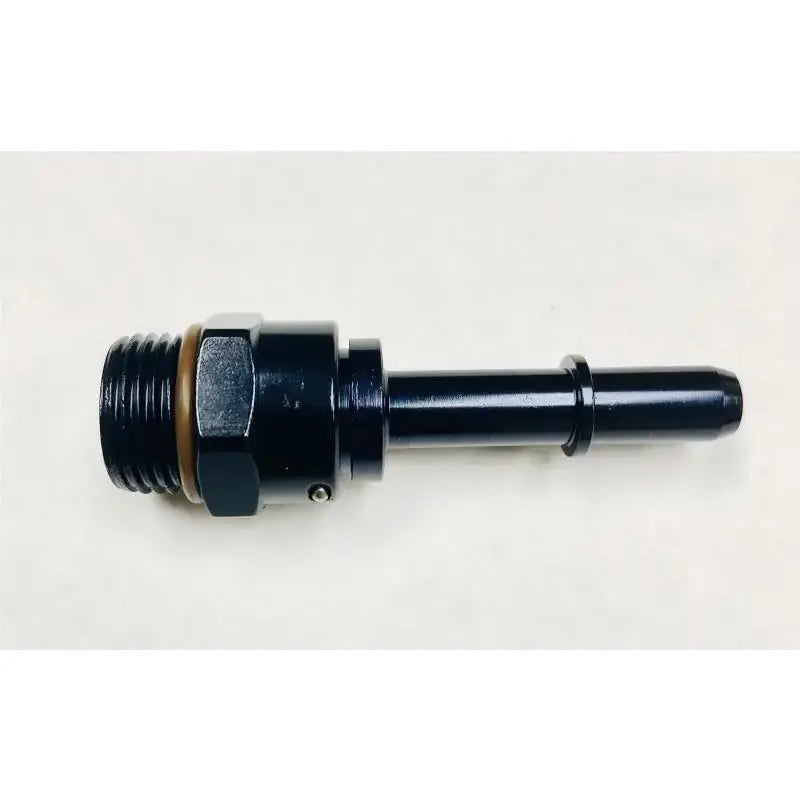 Black metal fuel line fitting for Fragola 3/4-16 O.R.B. 8in Male EFI quick disconnect
