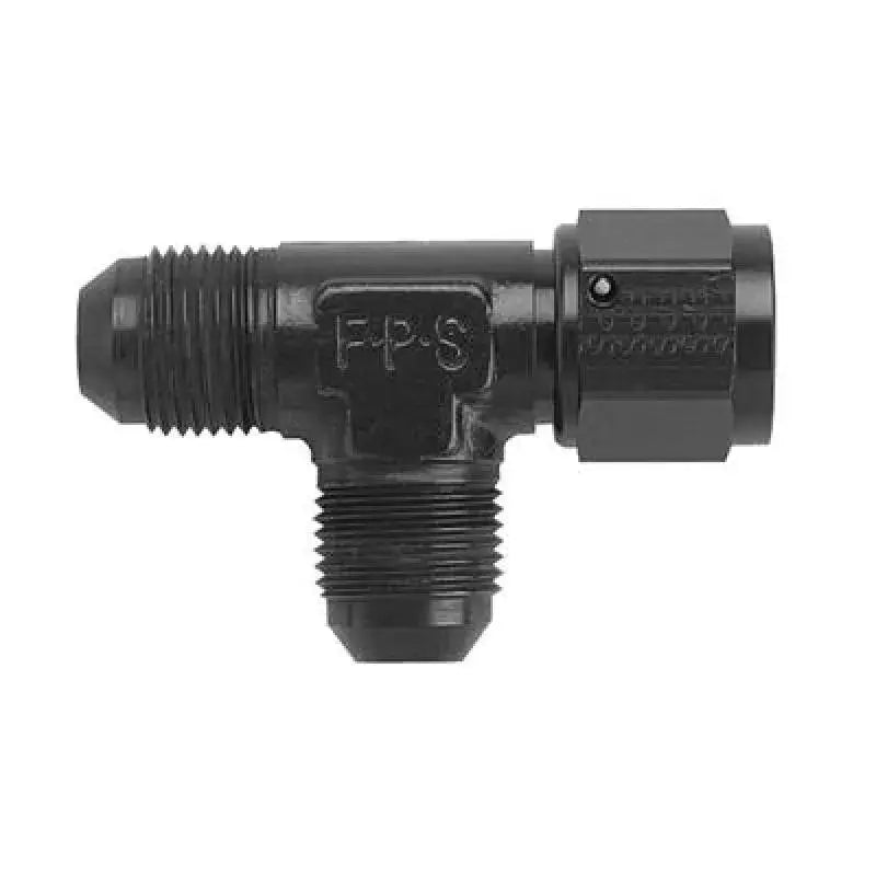 Fragola -3AN T Female Swivel On Run - Black - Fabrication