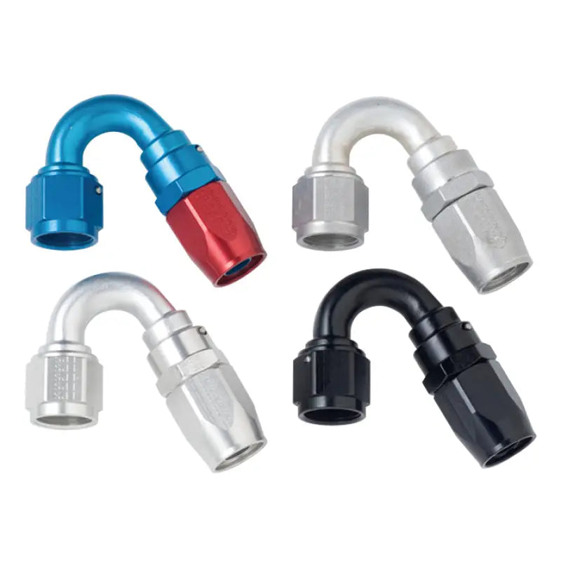 Fragola 115004-BL Fragola -4AN x 150 Degree Power Flow Hose End - Black
