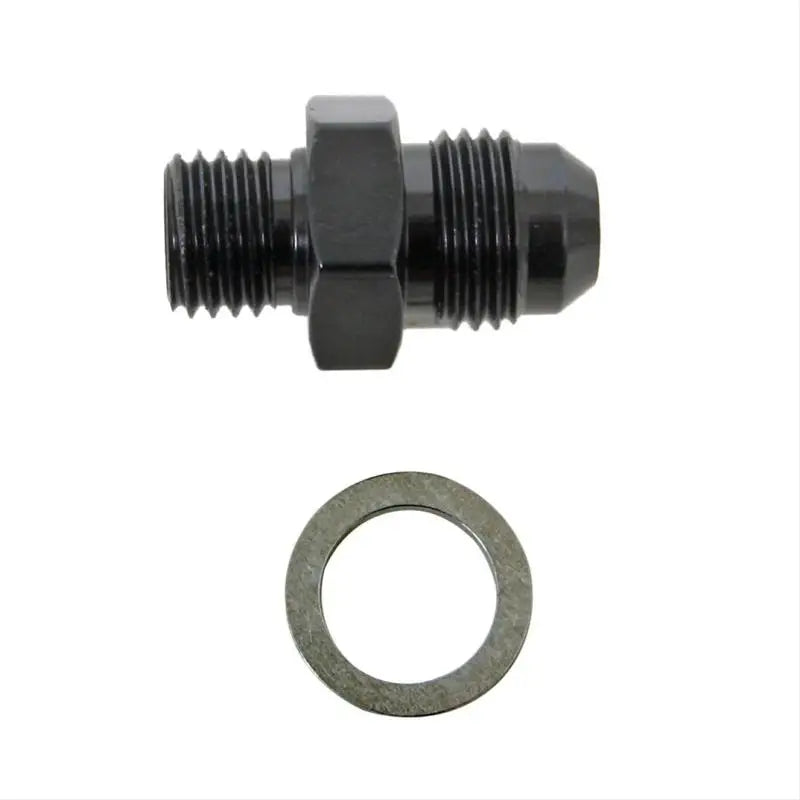 Fragola 491953-BL Fragola -6AN x 12mm x 1.5 Male Adapter-Weber - Black