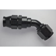 Fragola 684508-BL Fragola -8AN Real Street x 45 Degree Hose End Black For PTFE Hose