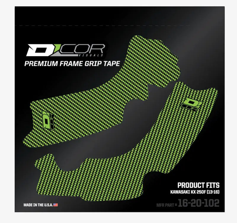 D-COR Frame Grip Guard Decal Green/Black for Powersports