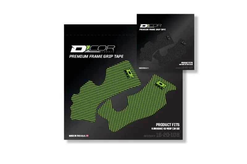D-COR Frame Grip Guard Decal Green/Black for Powersports
