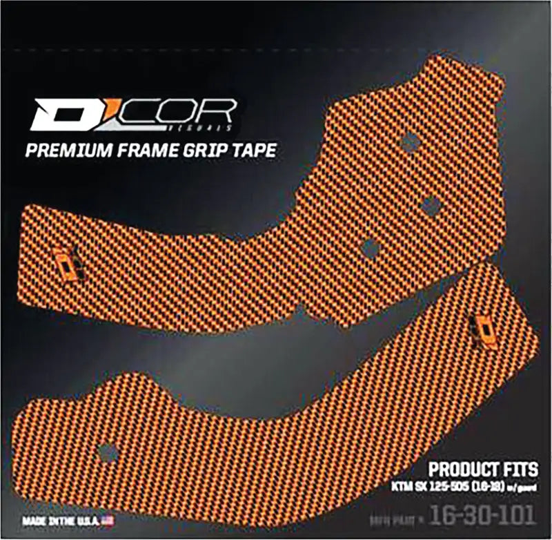 D-COR Frame Grip Guard Decal Orange for Powersports