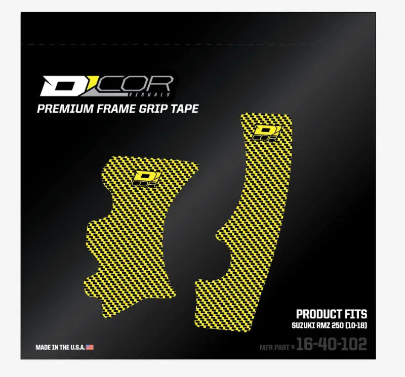 D-COR Frame Grip Guard Decal Yellow for Powersports