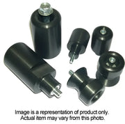 Motorcycle frame sliders black for added protection and sleek look