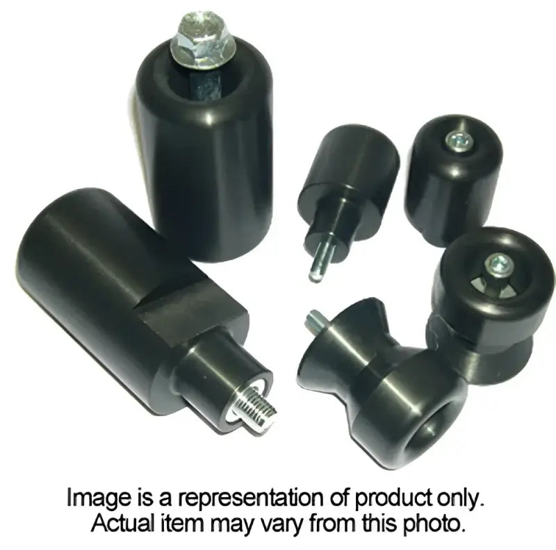 Motorcycle frame sliders black for added protection and sleek look