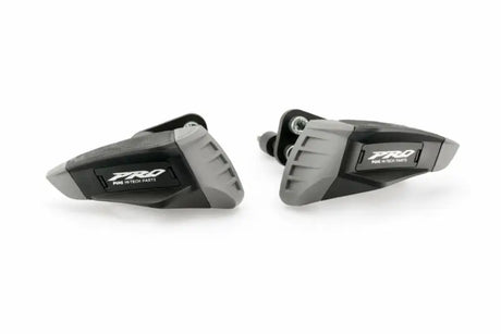 Black and gray bicycle pedals with textured grip for Frame Sliders Pro 2.0 RV parts