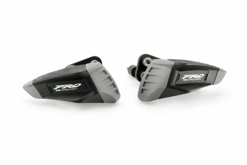Black and gray bicycle pedals with textured grip for Frame Sliders Pro 2.0 RV parts